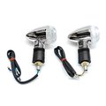 Krator Krator TL057-LED Motorcycle LED Bullet Turn Signals; 2 Piece - Chrome & Clear TL057-LED